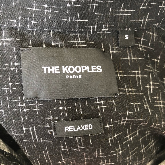 The Kooples Black Patterned Long Sleeve Shirt - Picture 5 of 6